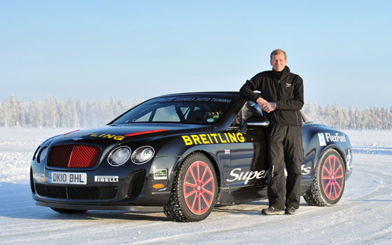 Juha Kankkunen in 2013 Bentley Power on Ice Driving programme in Finland