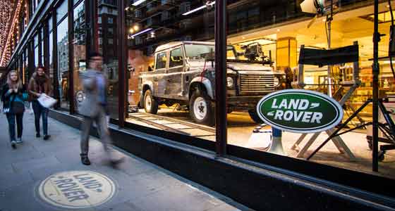 007 Skyfall Land Rover at Harrods