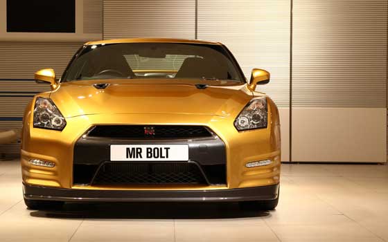 Usain Bolt Director of Excitement for Nissan and Gold GT-R