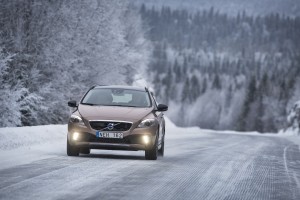 Volvo V40 winter testing in sweden
