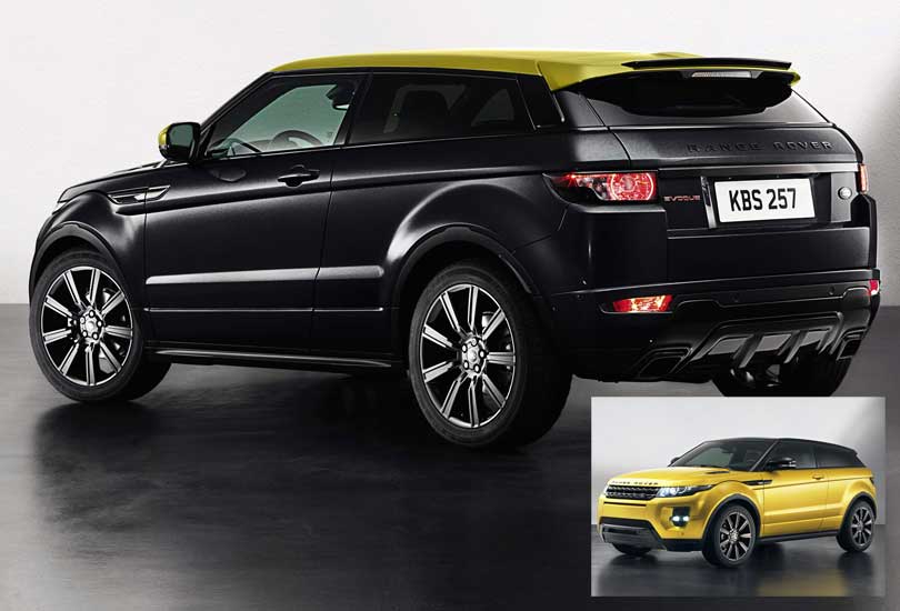 Evoque with Black Design Pack yellow of black