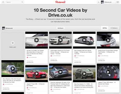 The Pinterest Board for Drive of 10 Second Car Videos