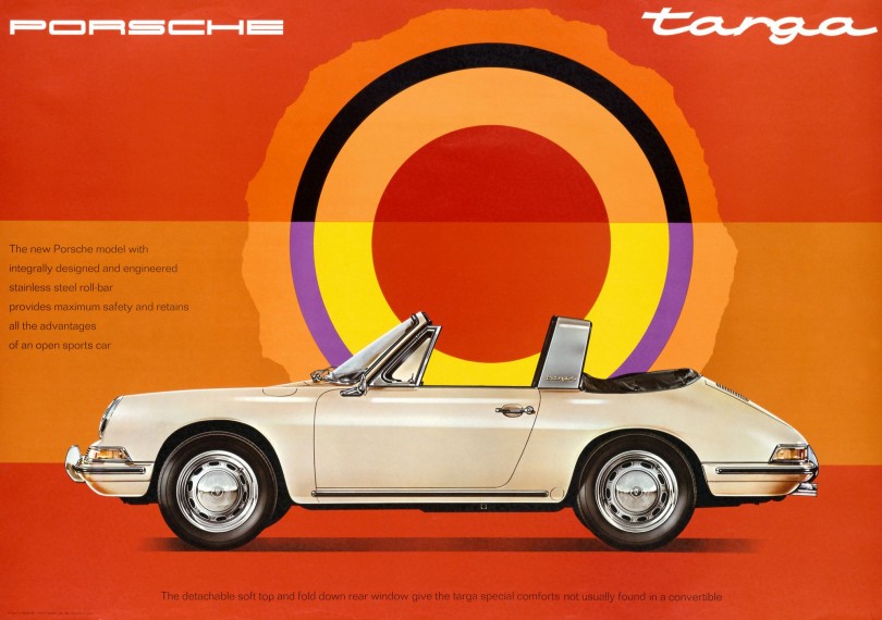 A_contemporary_advertisement_for_a_1967_model_Porsche_911_Targa